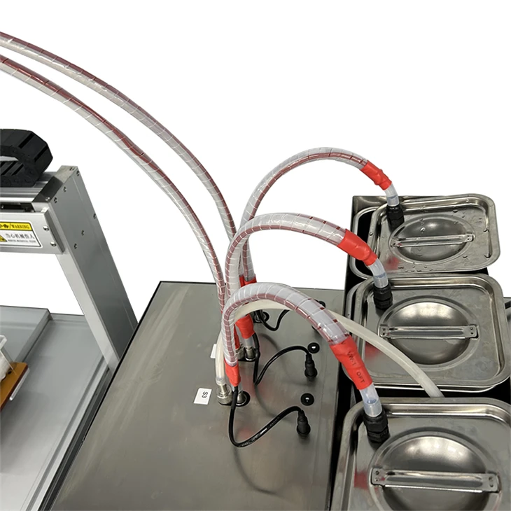 Multi-flavors Fill Oil Machine High Speed Of The 3 Heads Pre-Rolls Vape Cart Oil Fully Automatic Thick HHC Honey Oil Filling Machine - Multi-flavors Distillate Oil Filling Machine